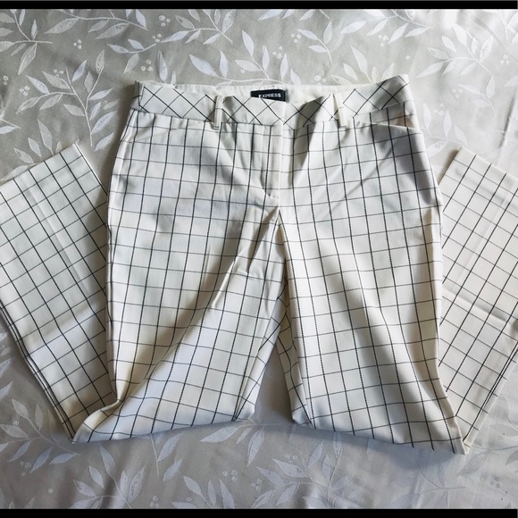 Express Barely Boot Editor Grid Pants - Picture 3 of 5